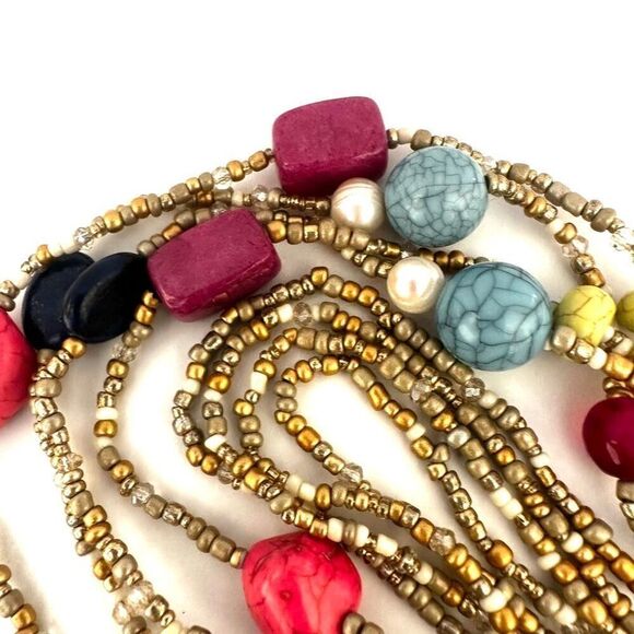 Chico’s double strand gold tone long beaded necklace NWT - Picture 10 of 10